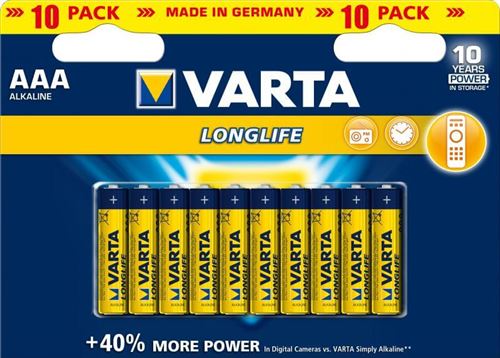 Pile Varta LONGLIFE AAA X10
