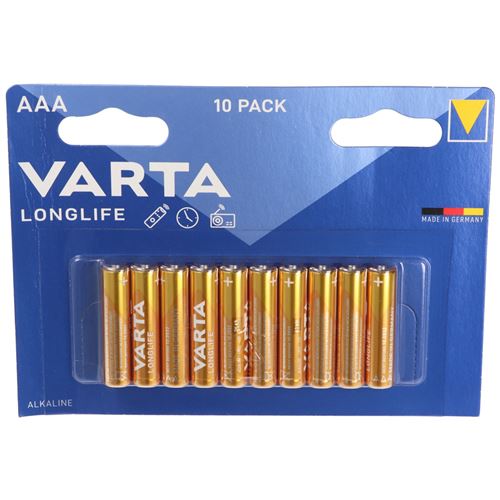 Pile Varta LONGLIFE AAA X10 - Piles - Achat & prix