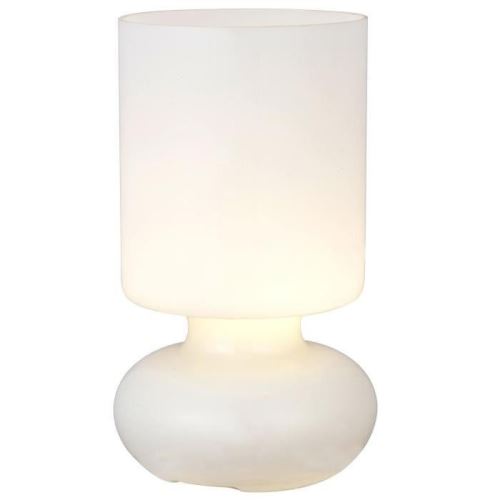 BRILLIANT Lampe a poser en verre Fluerte hauteur 24 cm Ø13 cm E14 40W blanc