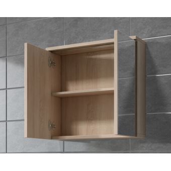 Meuble A Miroir 60x59 Cm Toledo Chene Clair Sonoma Miroir