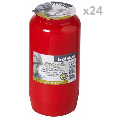 Bolsius Veilleuses de commémoration Compo No 7 24 pcs Rouge