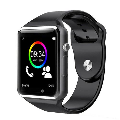 A1 Montre intelligente Bluetooth noir