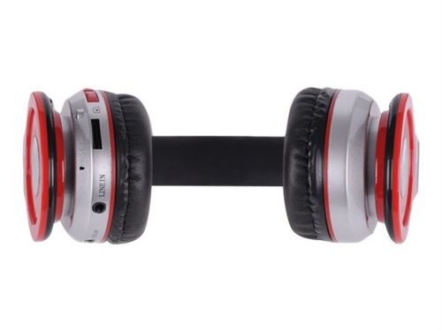Rebeltec CRYSTAL - Écouteurs avec micro - sur-oreille - Bluetooth - sans fil - rouge
