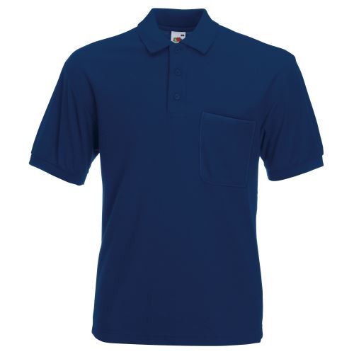 Polo à manches courtes avec poche Fruit Of The Loom pour homme (L) (Bleu marine) - UTBC387