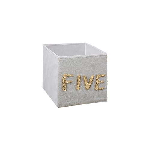Boîte de Rangement Pliable Sequin Shine 31x31cm Blanc