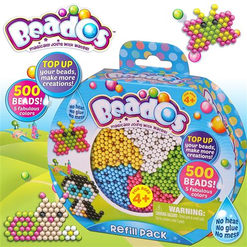 Beados Toy Playset - Recharge - Contient 500 perles de Beado en 5 couleurs