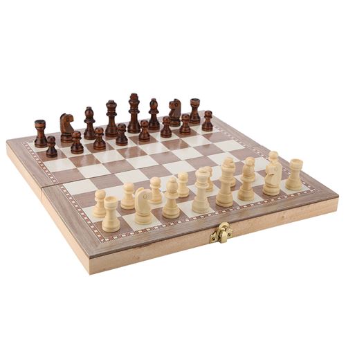 Jeu d'échecs Halma Planche 3 en 1 en Bois pliable