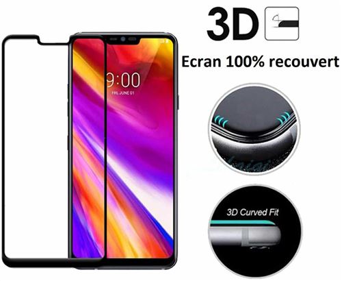 Protection d'écran 3D total écran couvert en verre trempé pour LG G7 ThinQ