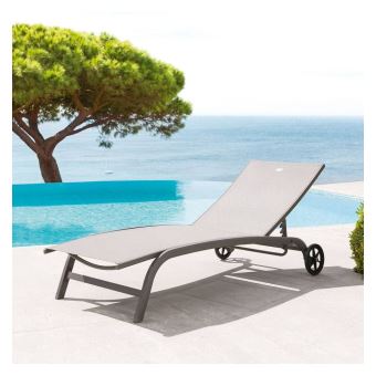 Transat Multipositions Hesperide Nagua Noisette Taupe Tonka Mobilier De Jardin Achat Prix Fnac