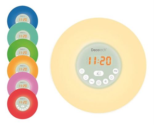 Radio-réveil Decotech Sunrise Colour