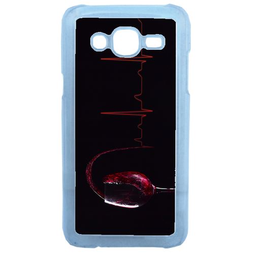 Coque Verre De Vin Électrocardiogramme Compatible Samsung Galaxy J5 Transparent