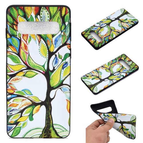 Coque en TPU logiciel d'impression de patrons arbre colorisé pour votre Samsung Galaxy S10