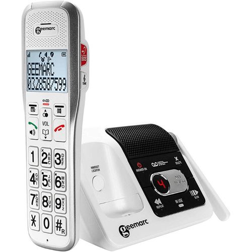 Téléphone fixe senior amplifié 595 u. L. E - avec blocage d'appels