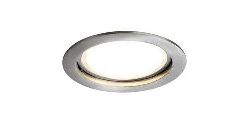 Spot LED encastrable LED intégrée Paulmann Coin 92787 blanc chaud 14 W fer (brossé)