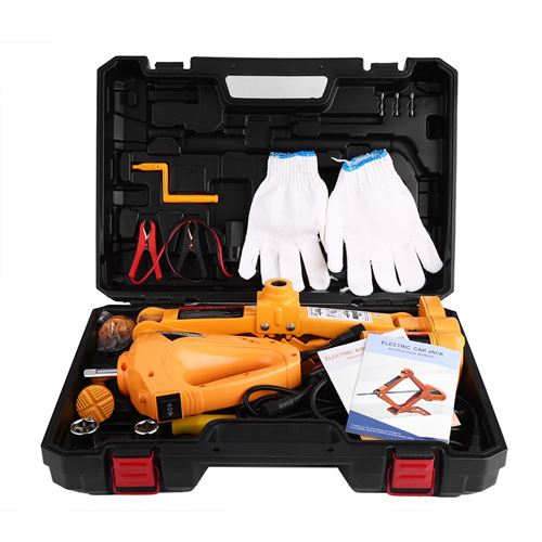 12 V 3 Tonnes 125-420mm Cric Auto Voiture Jack de Levage Équipement d'Urgence