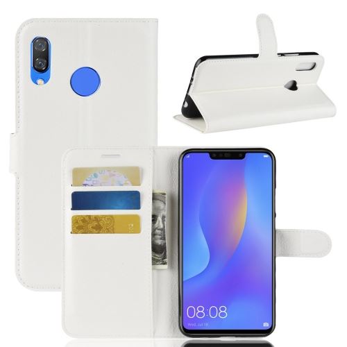 Huawei Nova 3i / Huawei P Smart Housse Etui Cuir Pu Texture Litchi Blanc Als89027