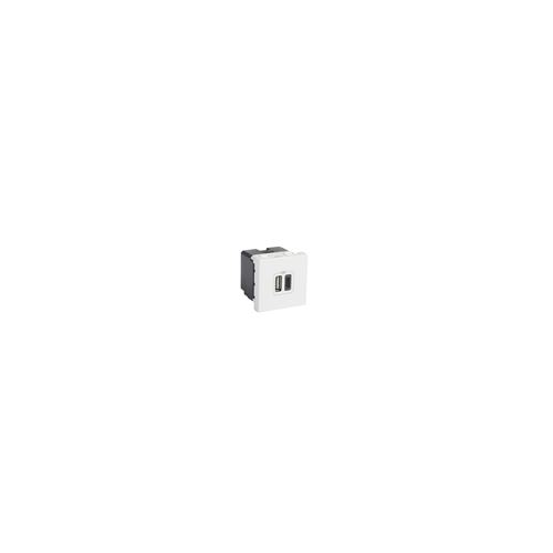 Legrand Noir Chargeur Usb Type-A + Usb Type-C 3A Mosaic 2 Modules 230V Blanc - 077592 - Image 1