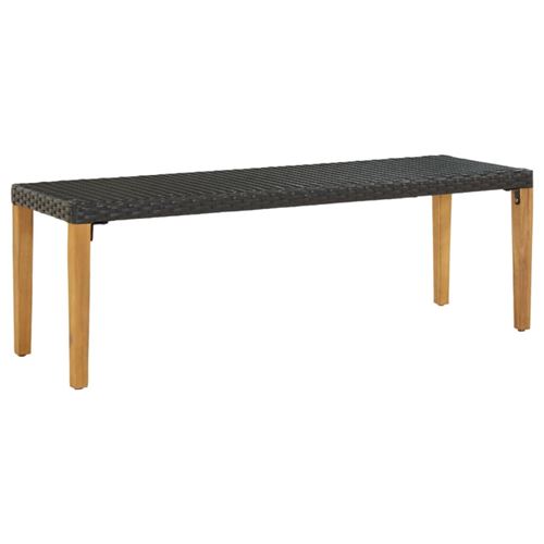 VIDAXL  banc de jardin 80 cm r&eacute;sine tress&eacute;e noir 46486