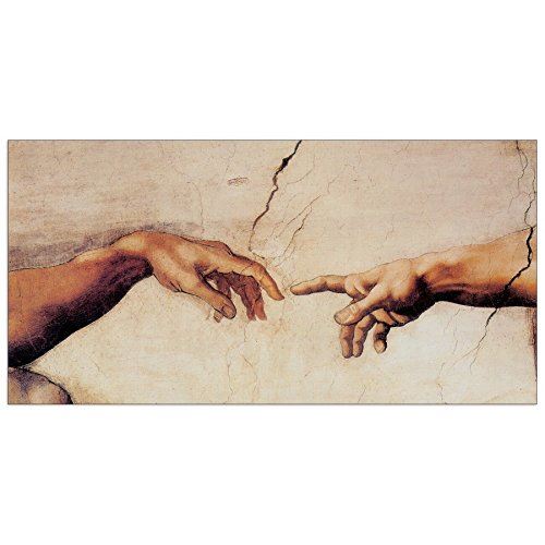 MICHELANGELO - la creazione di Adamo (Panneaux MDF 100x50 cm)