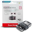 Clé Double Connectique USB 3.0 SanDisk Ultra Dual Drive m3.0 OTG 32 Go