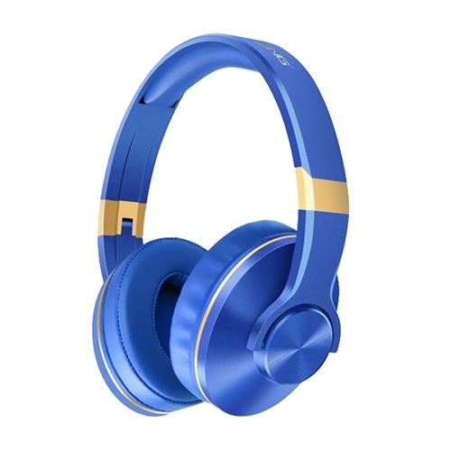 Non Communiqué Bleu Casque Bt808 Bluetooth Sans Fil _