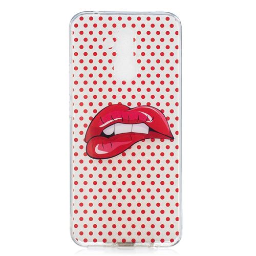 Coque en TPU impression de motifs lèvre rouge pour votre Huawei Mate 20 Lite