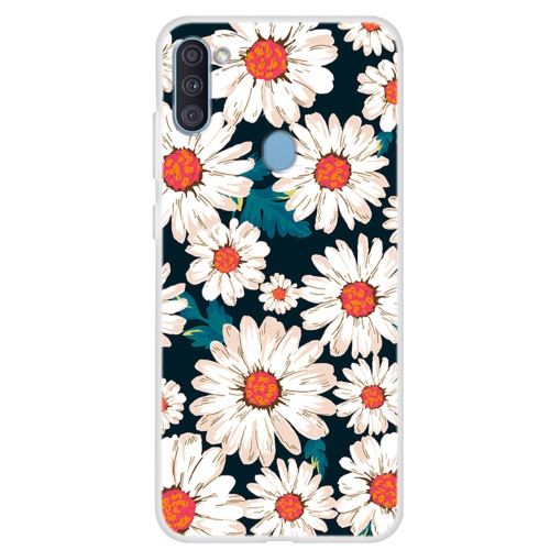 Coque en TPU impression de motifs chrysanthème pour votre Samsung Galaxy A11