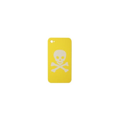Coque Pirate jaune tete de mort blanche iPhone 4/4S