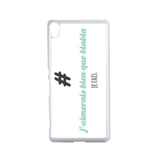 Coque Bla Bla Je Fais Compatible Sony Xperia X Transparent
