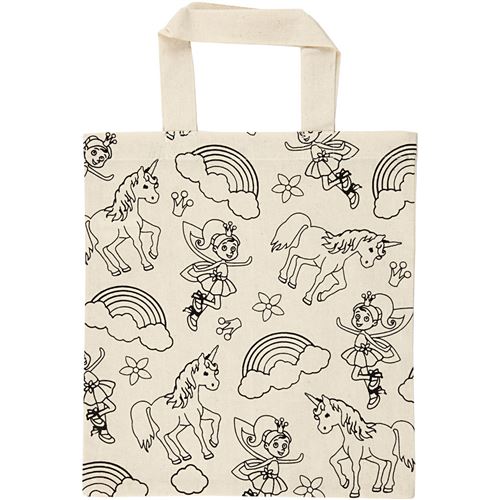 Creative sac à provisions en coton licorne 27,5 x 30 cm