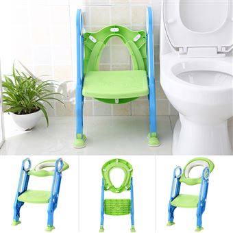 Réducteur Toilette Enfant 2 En 1 Avec Marche - Structure Triangulaire Stable, Hauteur Réglable, Coussin Confortable, Motif Dinosaure