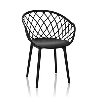 Chaise visiteur/chaise à coque BEGIO B plastique noir hjh OFFICE - 1