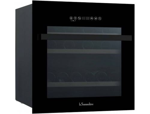 La Sommelière LSBI36BDZ - Cave à vin - encastrable - niche - largeur : 56 cm - profondeur : 55 cm - hauteur : 59 cm - 85 litres - classe G - noir - La sommeliere