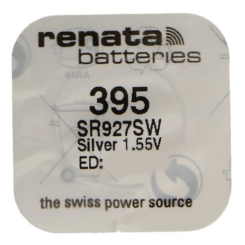 RENATA Pile bouton Silver Oxyde 395 / SR927SW 0% mercure