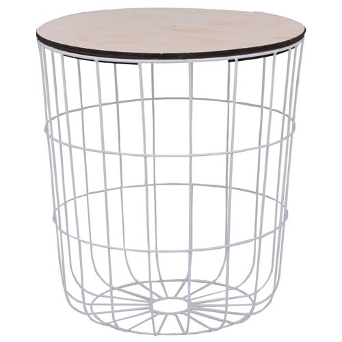 vidaXL Table basse Blanc Ø 39,5 cm