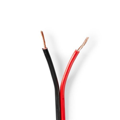 Nedis Noir/Rouge Câble Rond Pour Haut-Parleur Double Conducteur De 1.50Mm2 En Bobine 100M - Image 2