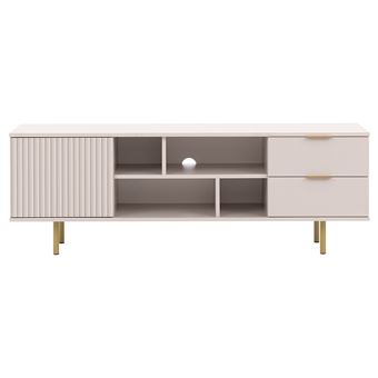 Monica - meuble TV - beige - 4 niches et 2 portes - 150 cm - Beige - 1