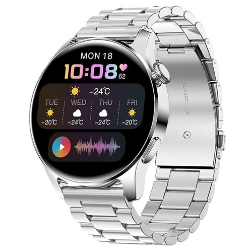 RUMOCOVO Montre connectée pour téléphone Huawei, Xiaomi, IOS, Android, GT3, Bluetooth, appels, fréquence cardiaque, tension artérielle, pour hommes et femmes Z82