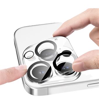 Protecteur de caméra en verre trempé cool pour iPhone 15 Pro/15 Pro Max
