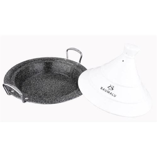 Non Communiqué Blanc Tajine 30 Cm Avec Couvercle
