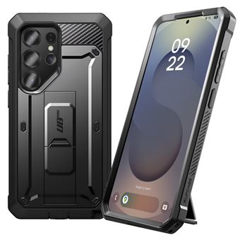 Coque Intégrale pour Samsung S25 Ultra Antichoc Béquille Support Supcase Noir - 1