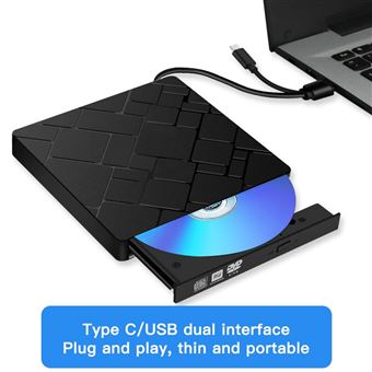 Lecteur Graveur CD et DVD Externe USB 3.0 et USB Type C