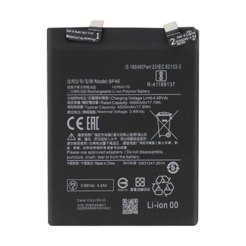 Batterie Interne pour Xiaomi 12 4500mAh 100% Compatible Remplace BP46 Clappio
