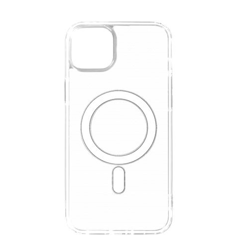 Avizar Coque pour iPhone 14 Plus Bi-matière Antichoc Compatible MagSafe [device_name] Transparent