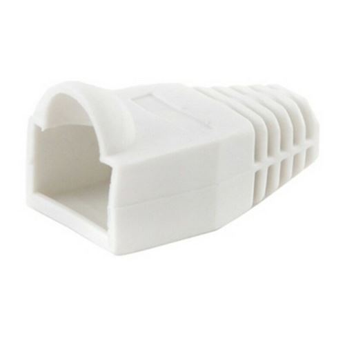 Cablexpert Strain Relief Boot Cap White, 100 Pcs Per Bag Bt5wh/100