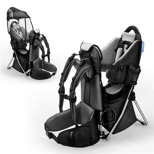 Besrey Porte-bébé de randonnée ergonomique sac à dos pour les voyages Noir