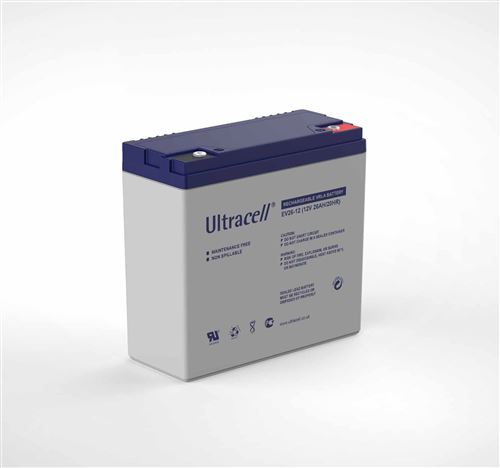 Batterie Rechargeable Plomb HDME Ultracell EV26-12 - 12 V 26Ah pour véhicules électriques