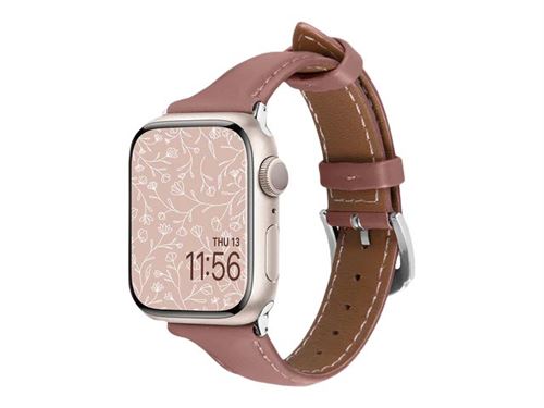 Cyrill Kajuk - Bracelet pour montre intelligente - rose - pour Apple Watch Hermès Series 7, Hermès Series 9, Nike Series 7, Series 10, Series 8, Series 9