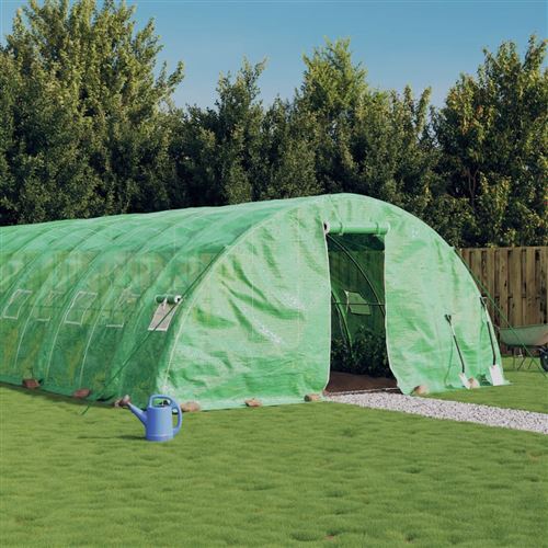 Non Communiqué Vert Vidaxl Tuinkas Met Stalen Frame 120 Mâ² 24X5x2,3 M Groen3188093