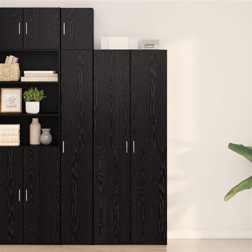 vidaXL Haut Armoire Chêne noir 70 x 42,5 x 185 cm